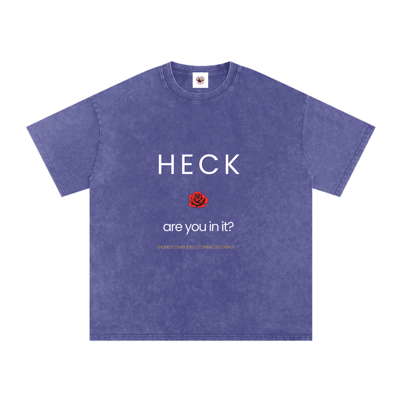 HECK are you in it? [RED ROSE] Snow Washed Oversized Cotton T-Shirt