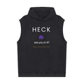 HECK are you in it? [PURPLE ROSE] Snow Washed Sleeveless Hoodie
