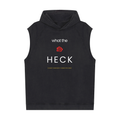what the HECK [RED ROSE] Snow Washed Sleeveless Hoodie