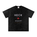HECK are you in it? [RED ROSE] Snow Washed Oversized Cotton T-Shirt