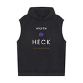 what the HECK [PURPLE ROSE] Snow Washed Sleeveless Hoodie