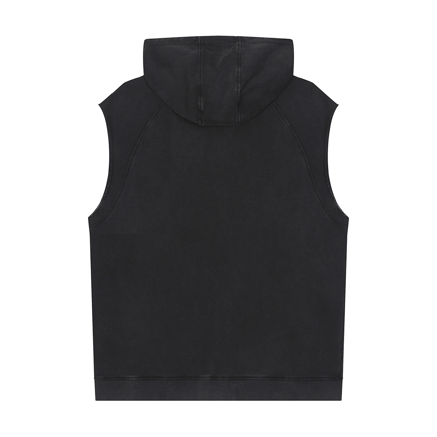 what the HECK [PURPLE ROSE] Snow Washed Sleeveless Hoodie
