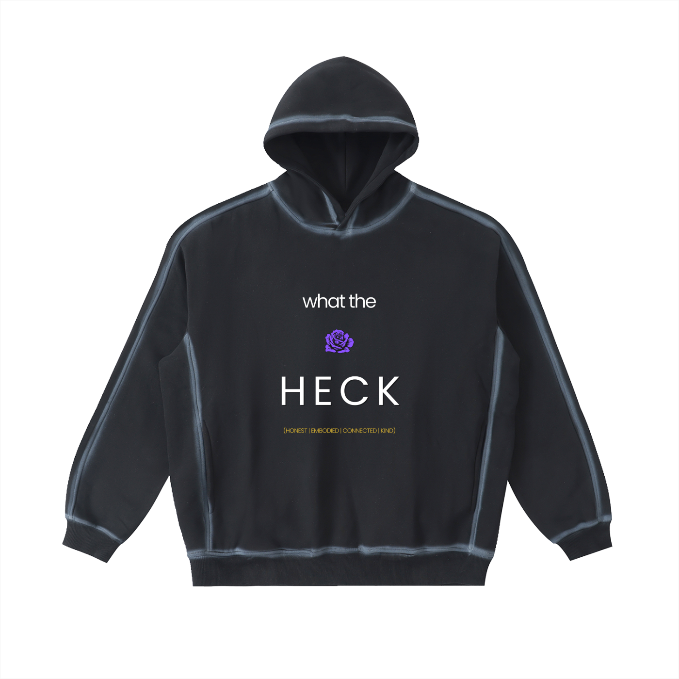 what the HECK Sunfaded Edge Fleece Hoodie