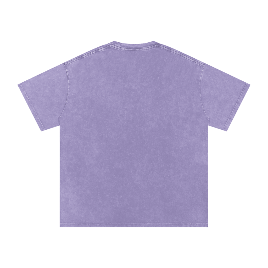 what the HECK [RED ROSE] Snow Washed Oversized Cotton T-Shirt