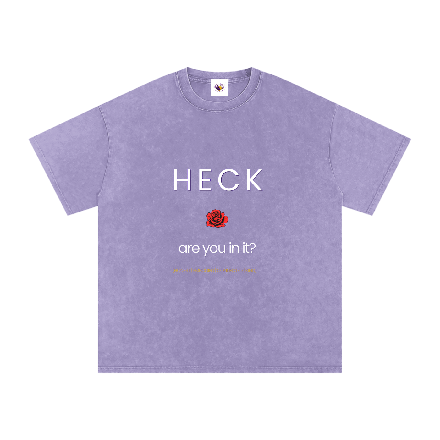 HECK are you in it? [RED ROSE] Snow Washed Oversized Cotton T-Shirt